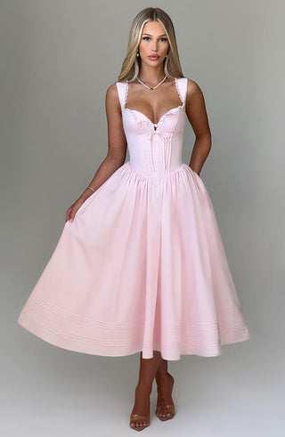 Marlena Midi Dress - Blush - glavon