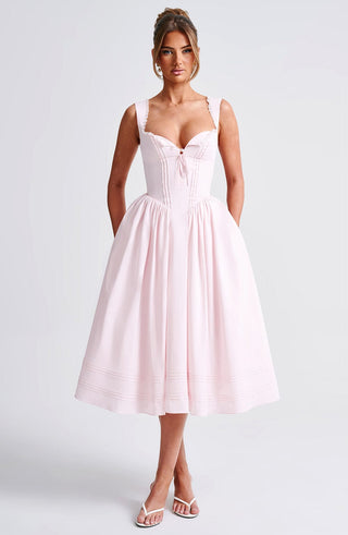 Marlena Midi Dress - Blush - glavon