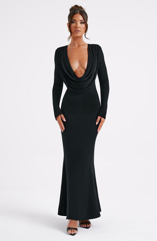 Martina Maxi Dress - Black - glavon