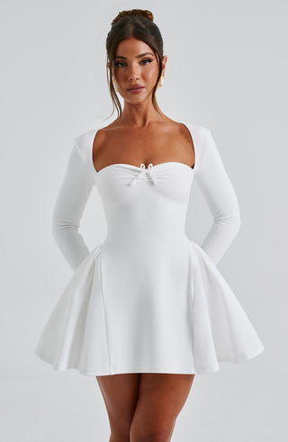 Megan Mini Dress - Ivory - glavon