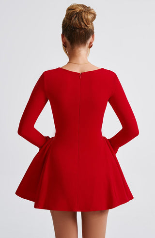 Megan Mini Dress - Red - glavon