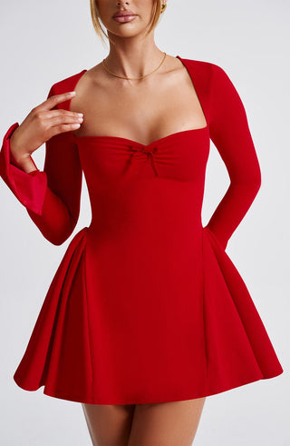Megan Mini Dress - Red - glavon