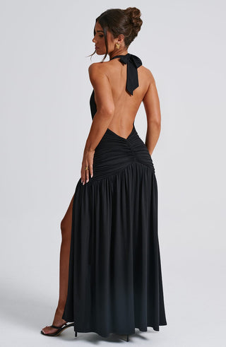 Melania Maxi Dress - Black - glavon