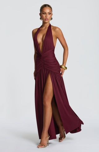 Melania Maxi Dress - Cherry Lacquer - glavon