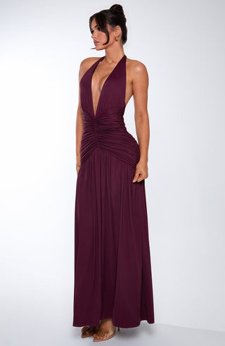 Melania Maxi Dress - Cherry Lacquer - glavon