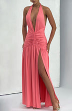 Melania Maxi Dress - Coral Pink - glavon