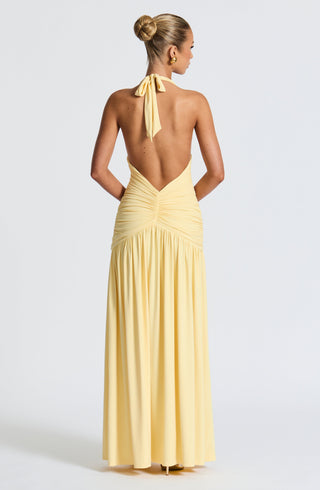 Melania Maxi Dress - Lemon - glavon