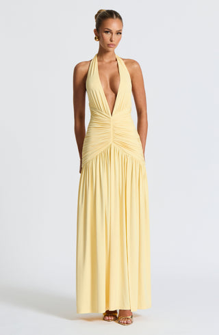 Melania Maxi Dress - Lemon - glavon