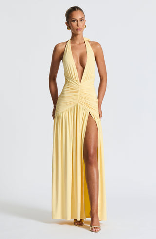 Melania Maxi Dress - Lemon - glavon