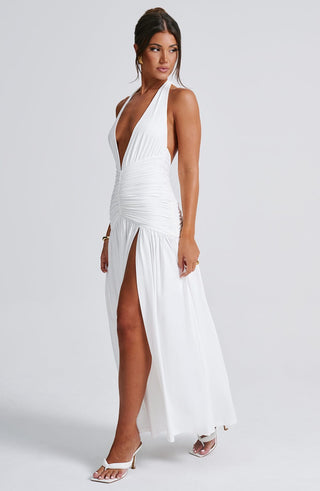 Melania Maxi Dress - White - glavon