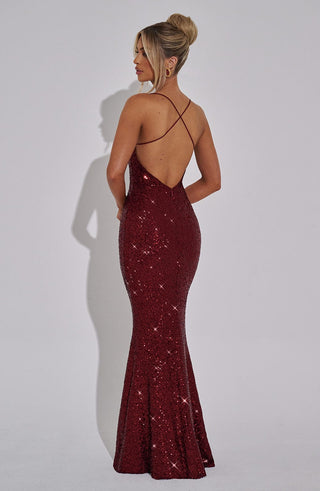 Meridith Maxi Dress - Wine - glavon