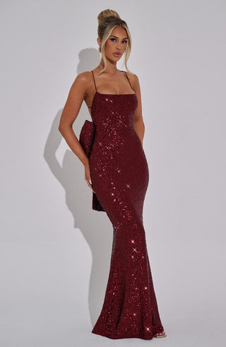 Meridith Maxi Dress - Wine - glavon