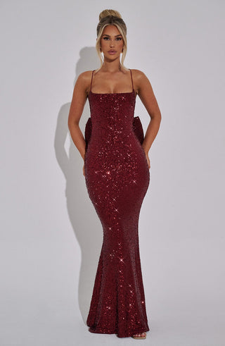 Meridith Maxi Dress - Wine - glavon