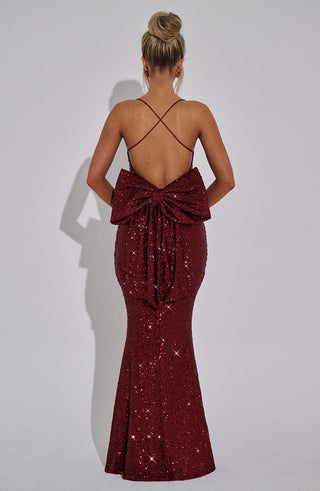 Meridith Maxi Dress - Wine - glavon