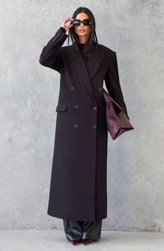 Michelle Coat - Black - glavon