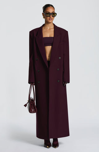 Michelle Coat - Plum - glavon