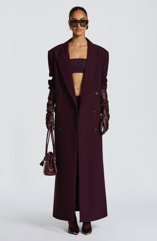 Michelle Coat - Plum - glavon