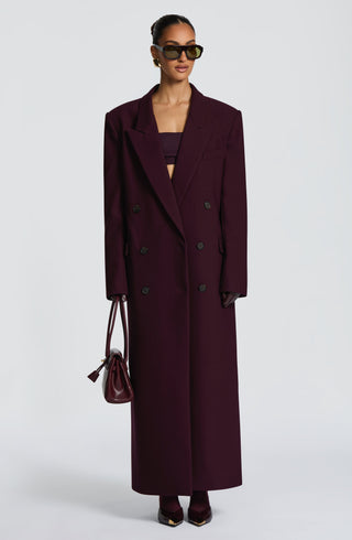 Michelle Coat - Plum - glavon