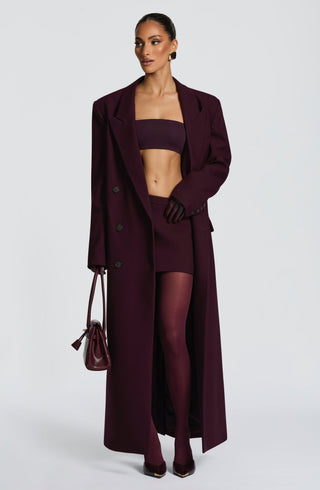 Michelle Coat - Plum - glavon