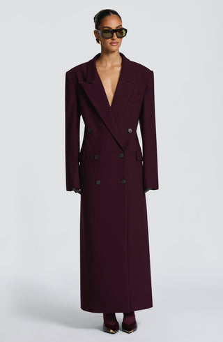 Michelle Coat - Plum - glavon