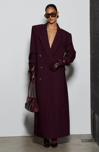 Michelle Coat - Plum - glavon