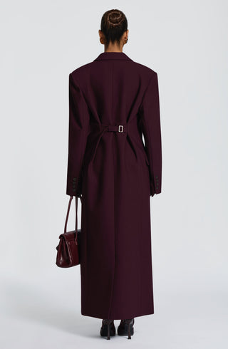 Michelle Coat - Plum - glavon