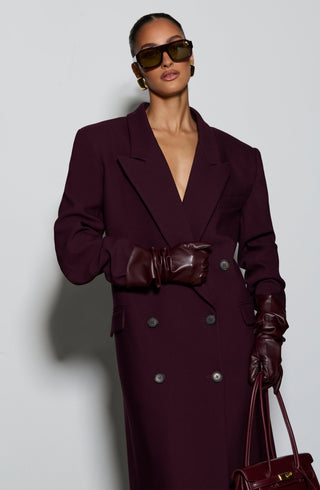 Michelle Coat - Plum - glavon