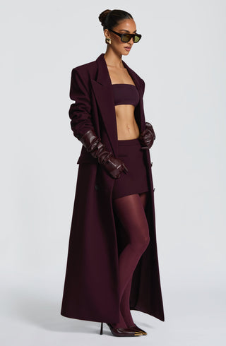 Michelle Coat - Plum - glavon