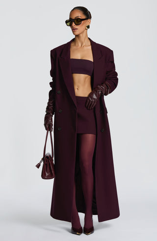 Michelle Coat - Plum - glavon