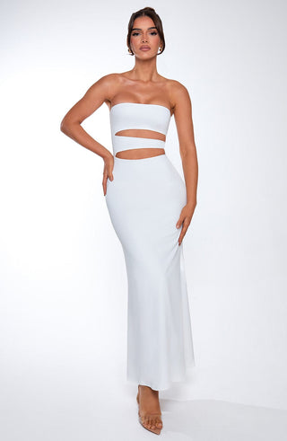 Milia Maxi Dress - White - glavon