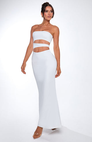 Milia Maxi Dress - White - glavon