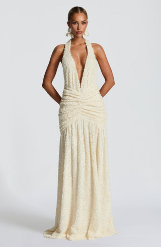 Minerva Maxi Dress - Ivory - glavon