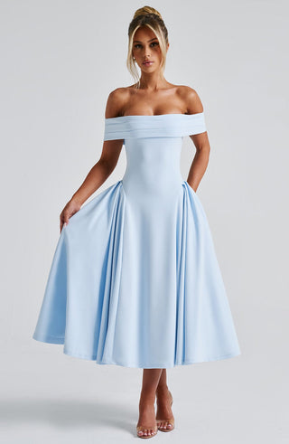Miranda Midi Dress - Blue - glavon