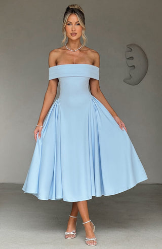 Miranda Midi Dress - Blue - glavon
