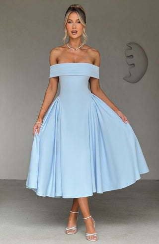 Miranda Midi Dress - Blue - glavon