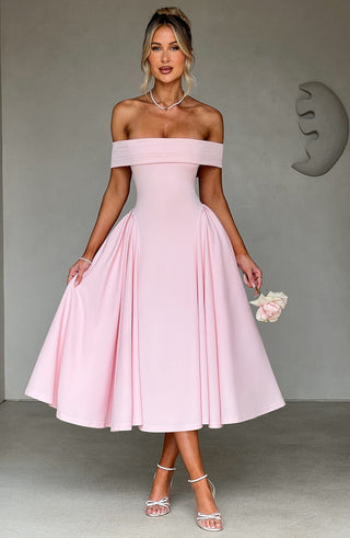 Miranda Midi Dress - Blush - glavon