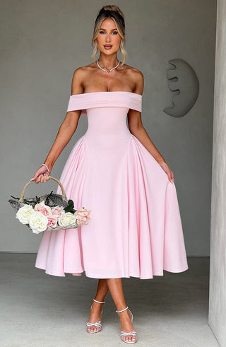 Miranda Midi Dress - Blush - glavon