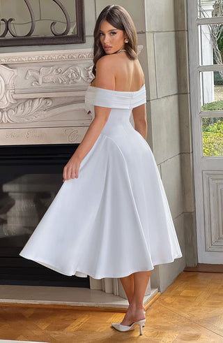 Miranda Midi Dress - Ivory - glavon