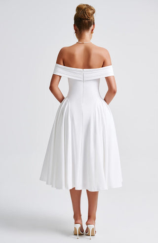 Miranda Midi Dress - Ivory - glavon