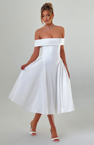 Miranda Midi Dress - Ivory - glavon