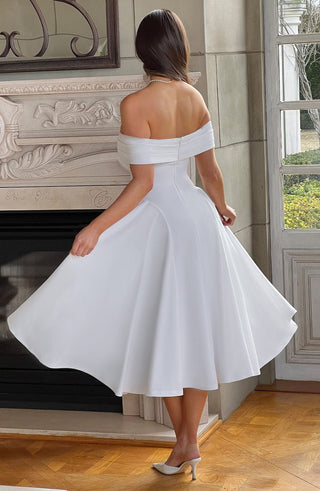 Miranda Midi Dress - Ivory - glavon