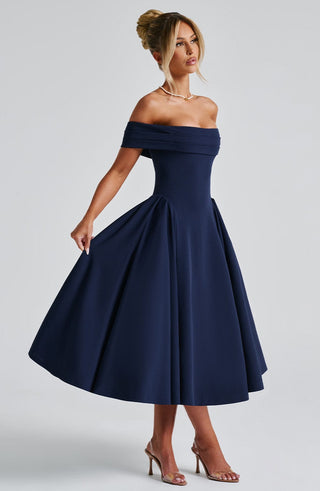 Miranda Midi Dress - Navy - glavon