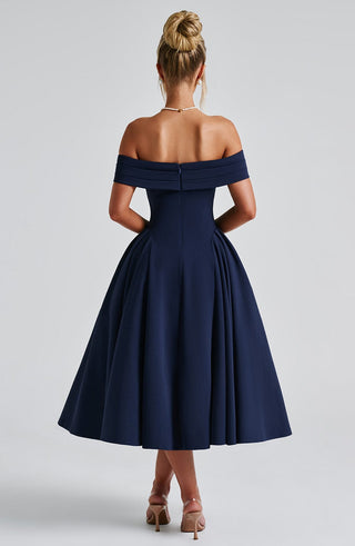 Miranda Midi Dress - Navy - glavon