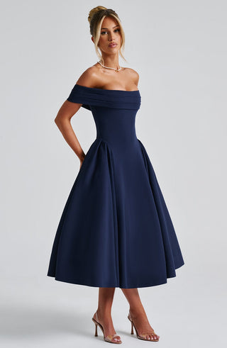 Miranda Midi Dress - Navy - glavon
