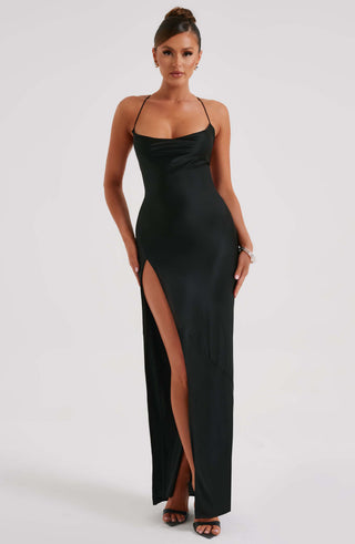Misha Maxi Dress - Black - glavon