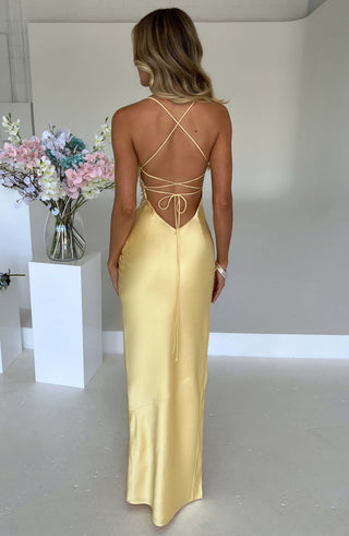 Misha Maxi Dress - Lemon - glavon