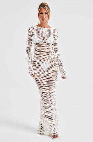 Moana Maxi Dress - White - glavon