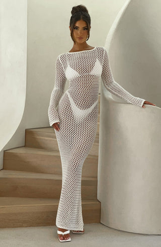 Moana Maxi Dress - White - glavon