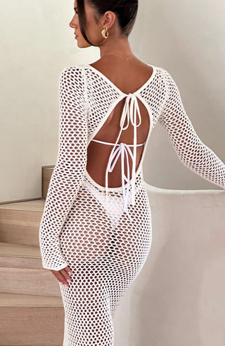 Moana Maxi Dress - White - glavon