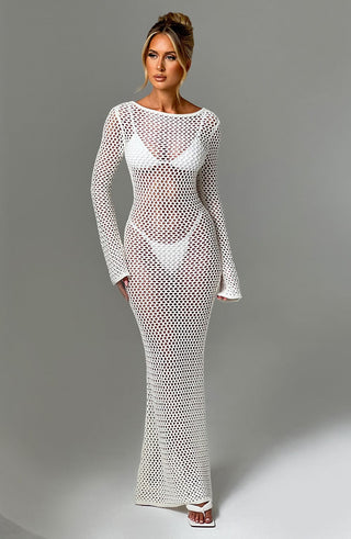 Moana Maxi Dress - White - glavon